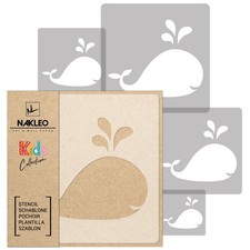 KIDS Reusable Plastic Stencils 5 pcs // WHALE