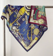 70%Cashmere 30% Silk Scarf Golden Ball Print Bandana Shawl 27'' Neckerchief Wrap