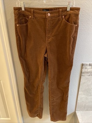 Talbots Pants Womens 10P Camel  Brown Corduroy Straight Leg