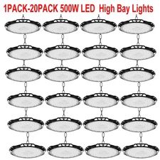 20PACK 500W Led UFO High Bay Light Industrial Commercial Factory Warehouse Light