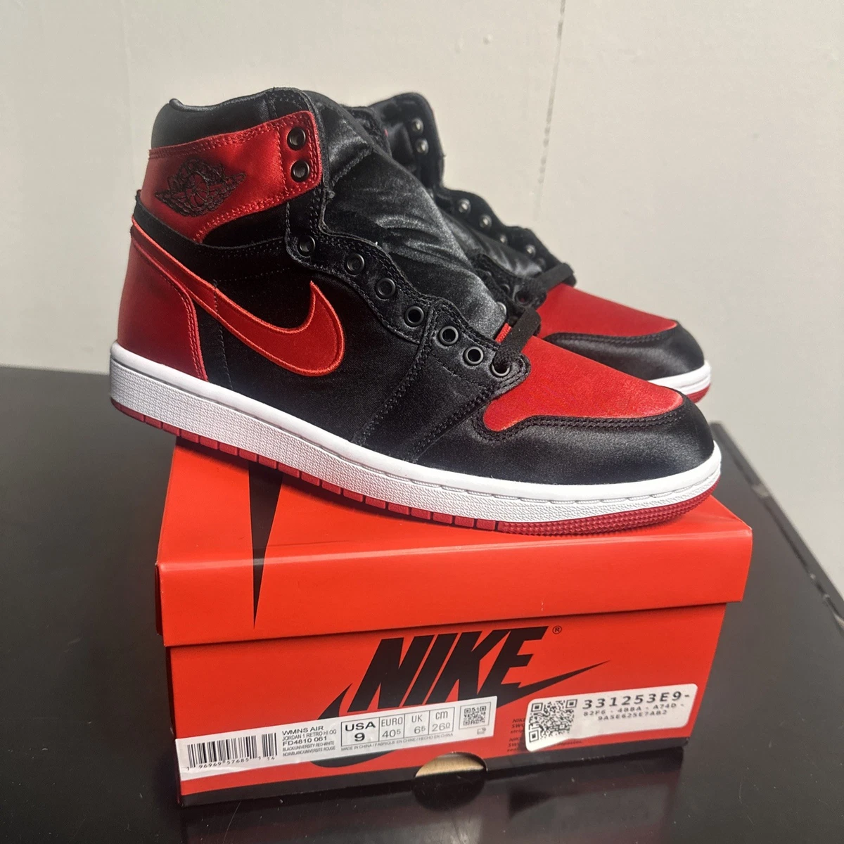 Jordan 1 Retro OG High Satin Red W for sale | eBay