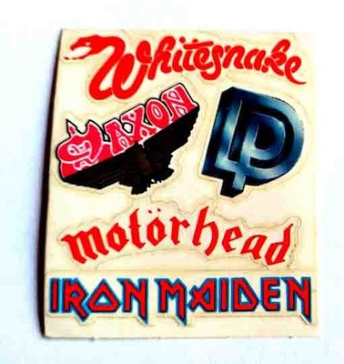 Sticker 5 Aufkleber Heavy Metal Whitesnake DP Saxon Motörhead Iron Maiden 5x6 cm