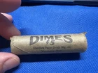 ONE (1) OBW 1964-D BU Bank Wrapped Roll 90% Silver Roosevelt Dimes 50 Coins #41