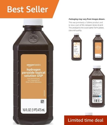 Hydrogen Peroxide Topical Solution USP, 16 fl oz First Aid Antiseptic for Cuts
