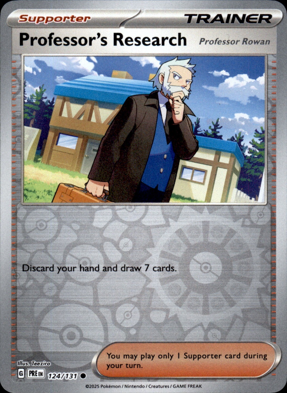 Professor's Research Professor Rowan 124/131 Reverse Holo - Pokemon - NM