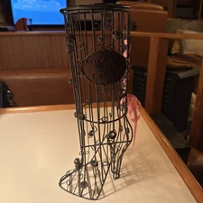 Metal Wine Cork Holder Woman's High Heel Boot