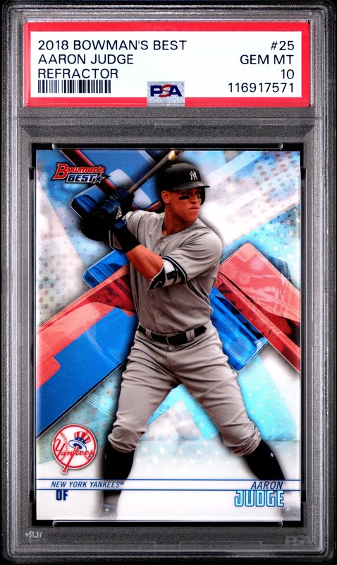 2018 Bowman's Best #25 Aaron Judge Refractor PSA 10 - QTY AVAILABLE