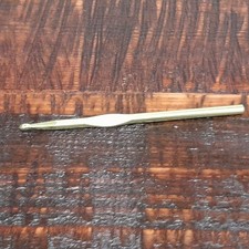 Vintage GEM Crochet Hook Goldish or Greenish J with 25 cent mark