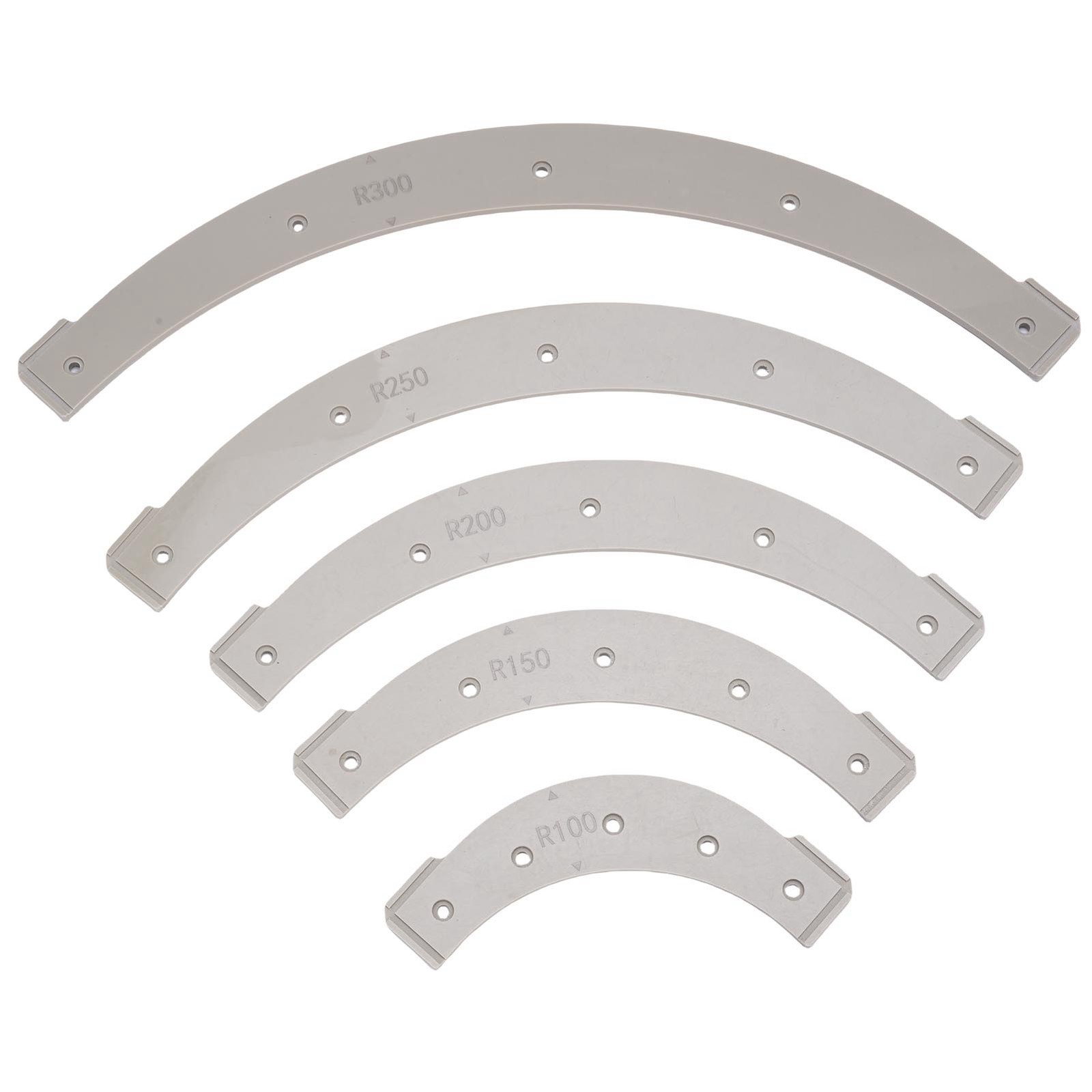 5PCS Router Radius Templates With Removable Jig R100 R150 R200 R250 R300 Plastic