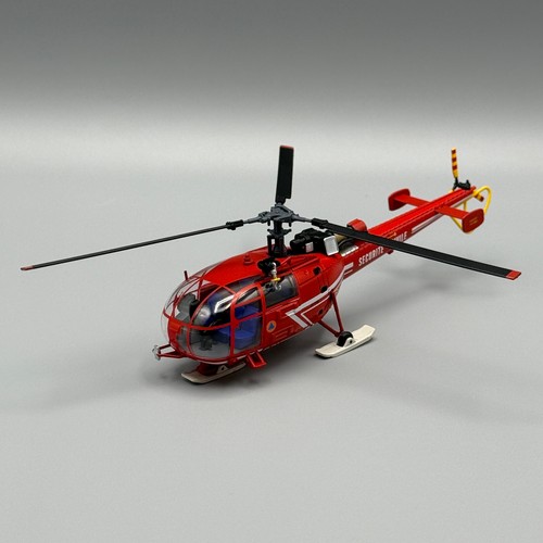 Sécurité Civile Sa 316 Alouette III Hélicoptère Ghsc Base Chamonix Herpa 580847 - Photo 2 sur 12