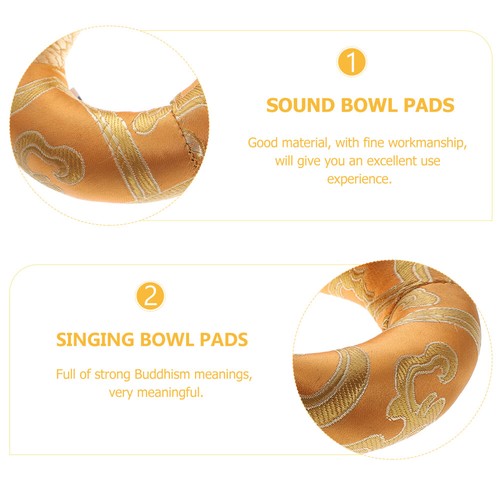 2 Pcs Buddha Sound Bowl Cushion Buddhist Pillow for Bowls Singing - Picture 8 of 12