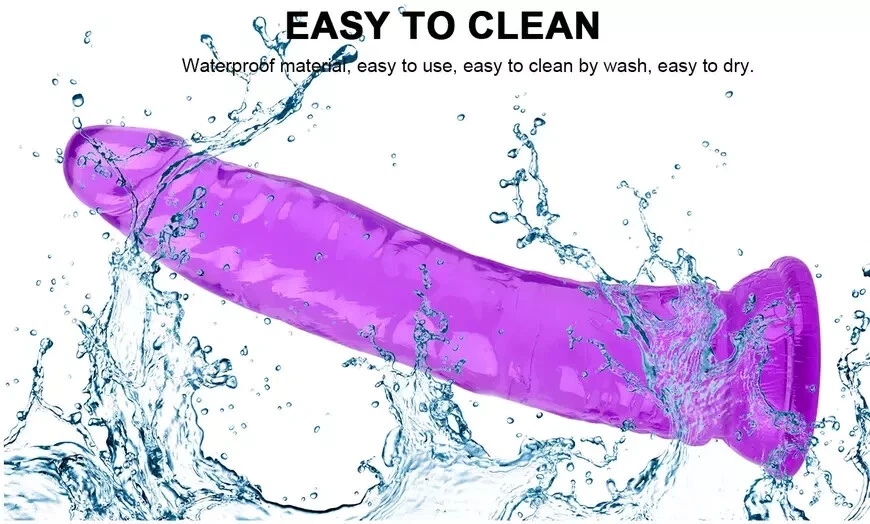 Consolador Pene Punto G Ventosa Estimulación Silicona Suave Juguete Sexual Impermeable Anal Foto 3 de 4