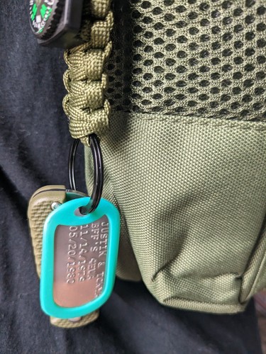 Tactical Sling Bag Military Crossbody Chest Shoulder Dog Tags Pocket Knife - Picture 3 of 8