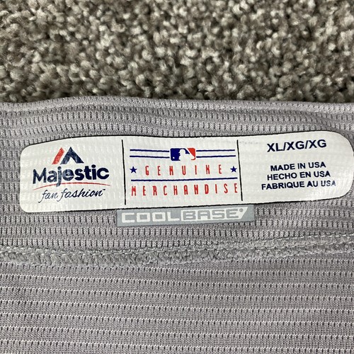 New York Yankees Jersey Youth Extra Large Gray Baseball Majestic Cool Base Blank - Picture 10 of 10