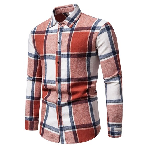 Mens Check Shirts Long Sleeve Lumberjack Flannel Work Casual Button Shirt UK - Picture 26 of 34