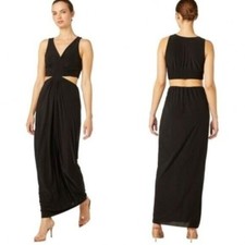 NWT MISA Los Angeles Athema Cutout Waist Maxi Dress Black Size XS Retail $340