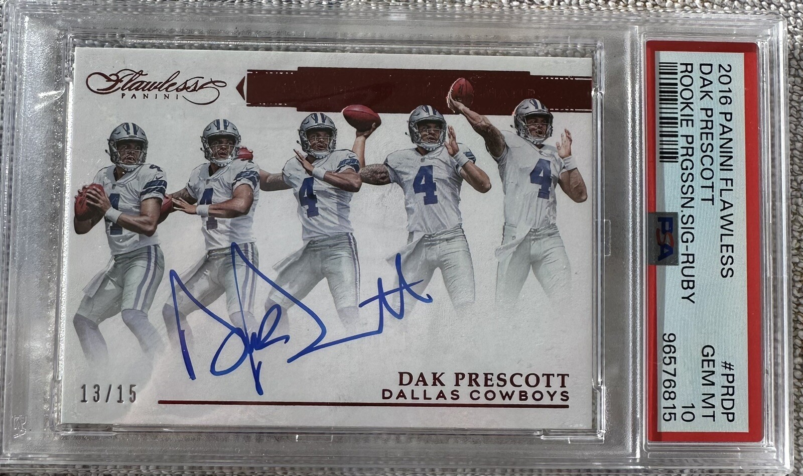 Dak Prescott Panini Flawless Rookie Progression Signatures #PRDP Base