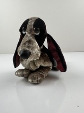 VTG Applause Hush Puppies Velvet Basset Hound Plush Stuffed Animal Limited Edit