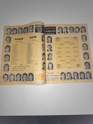 1972 VFL Second semi Final Replay Football Record Carlton v