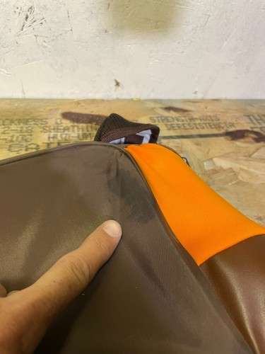 VTG Tupperware Insulated Lunch Bag Brown and Orange Zip Bottle - Picture 6 of 12
