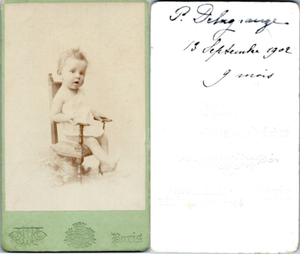 Cdv Durand Lyon Bebe Petit Garcon De 9 Mois Nomme P Delagrange 1902 Vintage Ebay