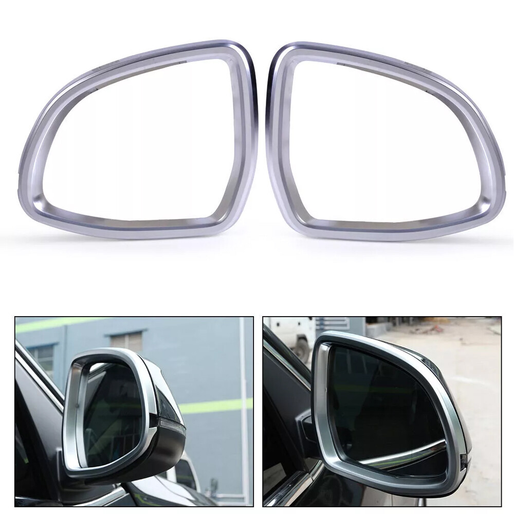 ABS Chrome Mirror Frame Trim for 14-16 BMW X5 X6 F15 F16 - 2-Piece Set