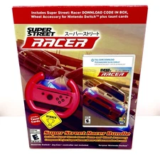 Nintendo Switch Super Street Racer Bundle + Wheel Accessory Game [Code in a Box]