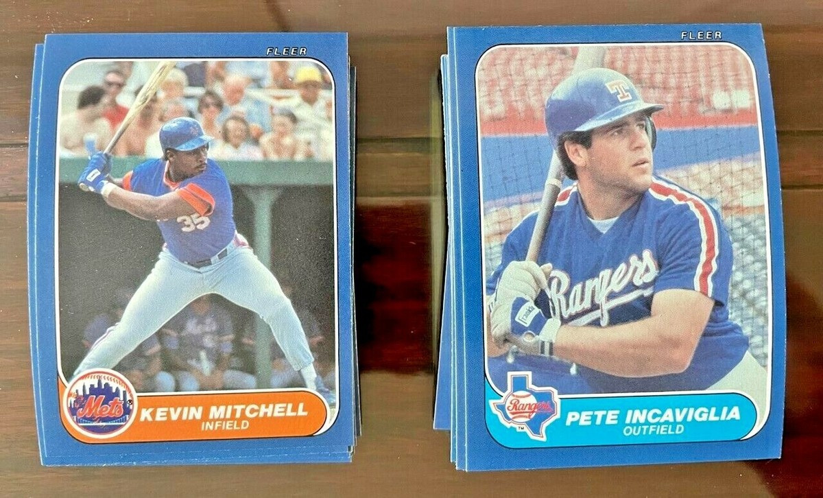 1986 fleer limited edition baseball cards Update (1-132)& Cards: U Pick! 50 Cent Ship! Dave Parker Cincinnati Reds 1986