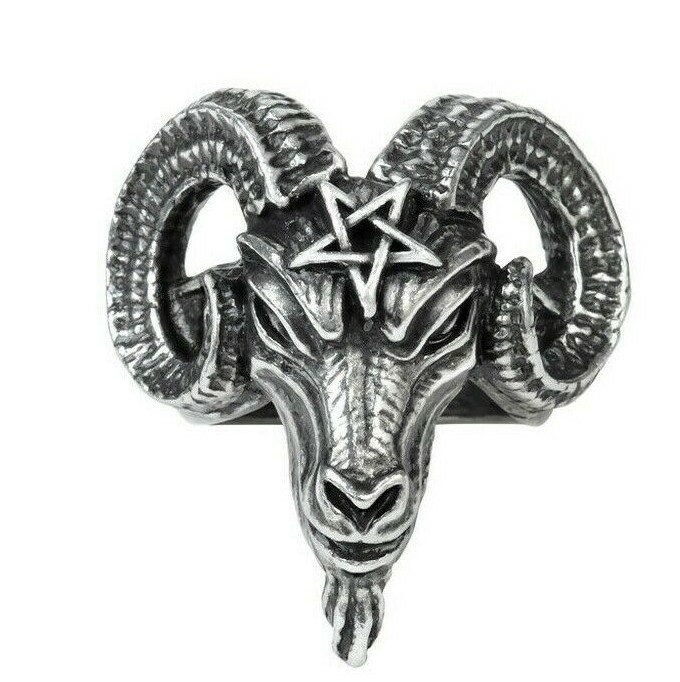 Sigil Of Baphomet Kette, Satan Ziegenkopf Anhänger 925