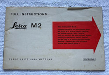 Leica M2 User's Manual Instruction