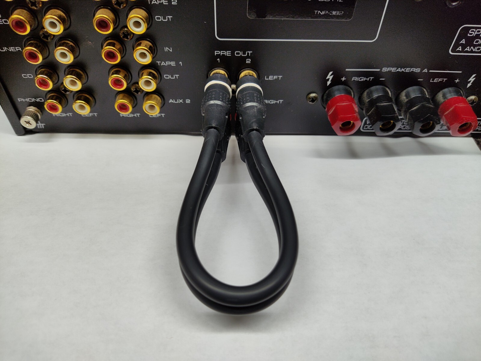 RCA Cable Short Jumpers pr 8" Stereo Gold Plated Best Preout Main