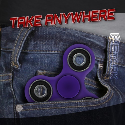 PURPLE Hand Spinner Tri Fidget Focus Desk Toy EDC ADHD Autism KIDS ADULT 10 PCS - Picture 4 of 6
