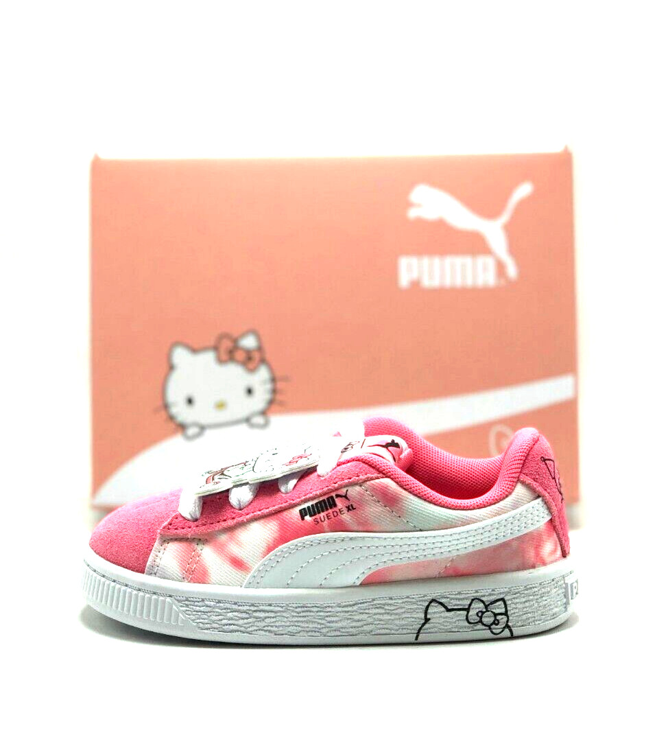 *NEW* TODDLER BABY PUMA HELLO KITTY SUEDE XL (TD) PINK/WHITE (401418 01) 👍