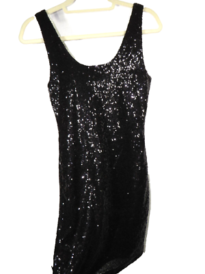 rue 21 sequin dress Rue21 Women's Size S Black Sequined Bodycon Mini Dress