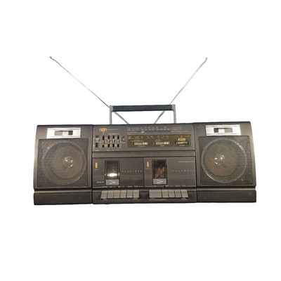 Pine Q50 Stereo Radio Cassette 1980s Boombox Ghetto Blaster Prop Working