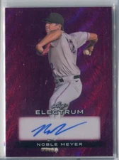 2024 Leaf Electrum Noble Meyer PINK PARALLEL AUTO AUTOGRAPH RC 7/10 SP MARLINS