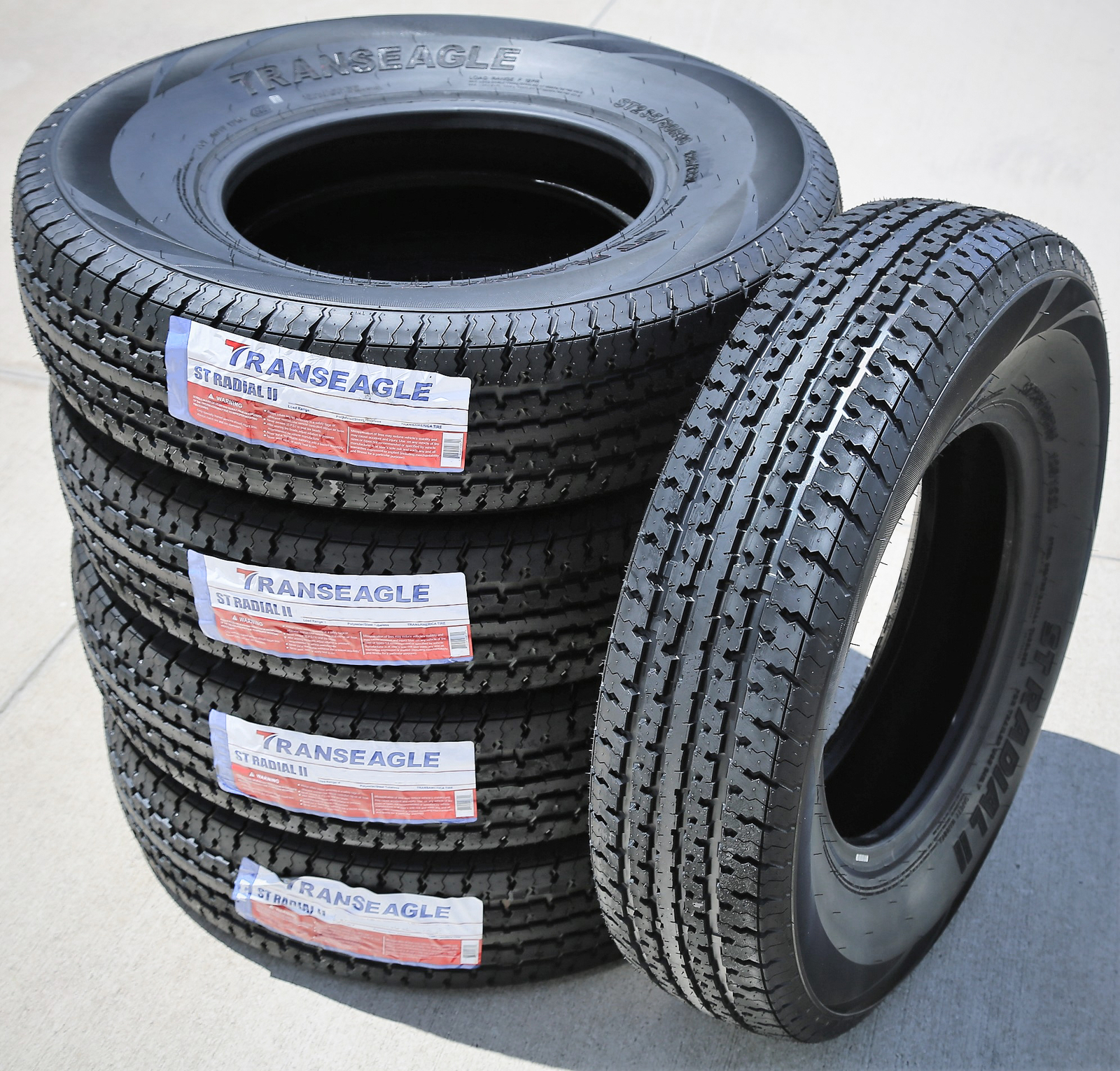 4 Tires Transeagle ST Radial II Steel Belted ST 225/75R15 Load E 10 Ply