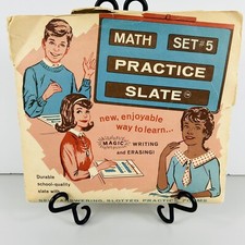 Math Set 5 Practice Slate Forms Slotted Answers Aero Educational Products 1960s