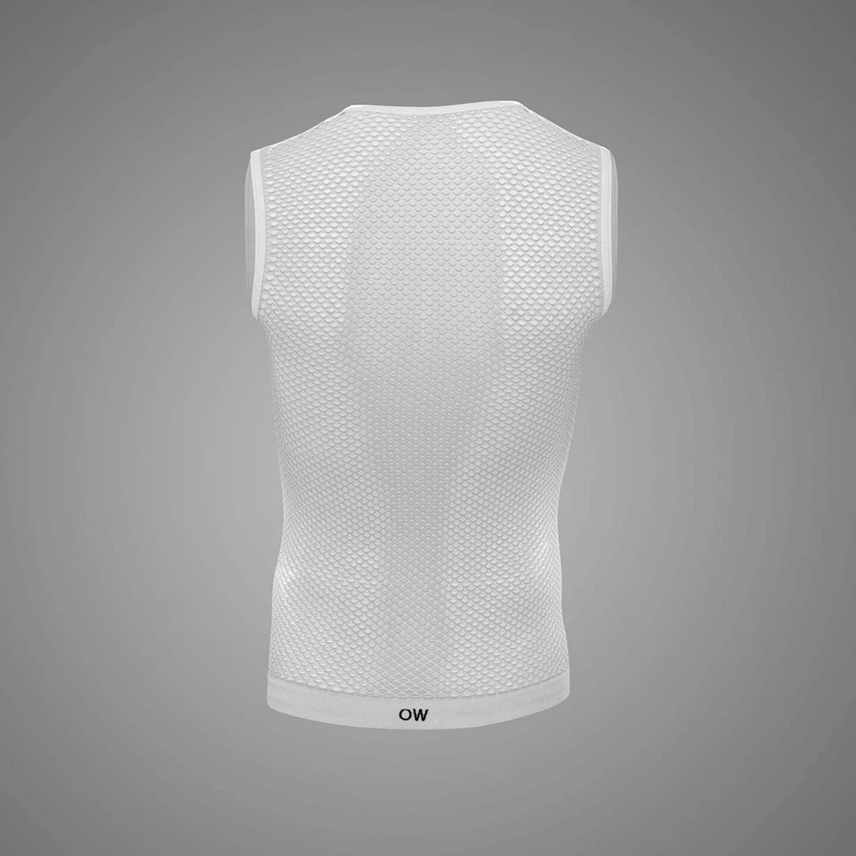 Base TT Carbon Sleeveless Cycling BASE LAYER in White - by Outwet - Image 2 of 4