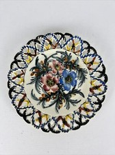 HAND PAINTED FLORAL Plate SOARES DOS REIS Gaia 6.5”DiameterPORTUGAL #11/17 Luiz