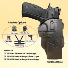 CZ 75 SP01 Shadow 9mm Holster Fit CZ 75 SP01 Shadow Target CZ 75 SP01 Tactical