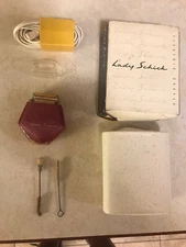 Vintage Working Lady Schick Razor Pink Stardust w Case, Box, Brushes & Cord