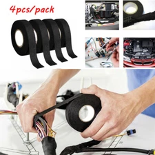 4 Rolls Heat-resistant Flame Retardant Tape 15M Wire Harness Cloth Tape For Auto