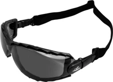Bullhead CG4 Smoke/Gray Anti Fog Foam Safety Glasses Convertible Goggles Sun