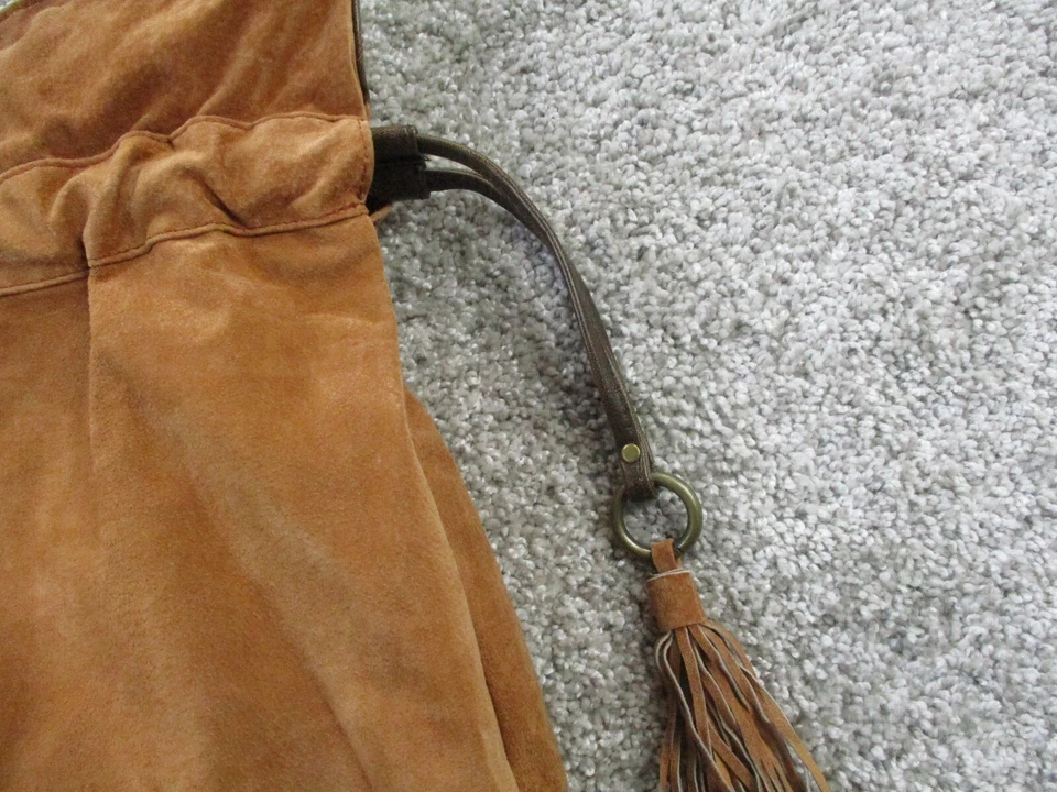 Cartera Billabong Marrón Hobo Bolso Cuero Cartera Jahbytog Y2K Informal Borla Usada en Excelente Condición Foto 4 de 4