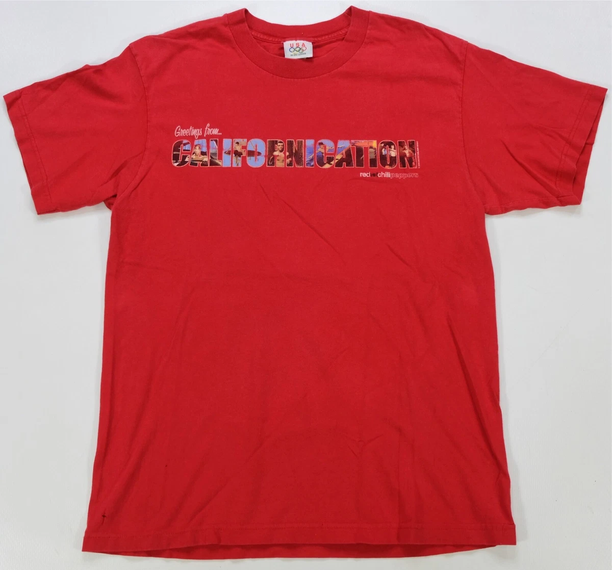 Rare VTG Red Hot Chili Peppers Greetings From Californication 2000 T Shirt  90s L