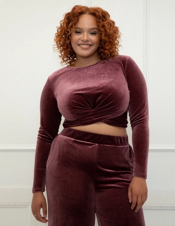 Women's plus size velvet tops deals