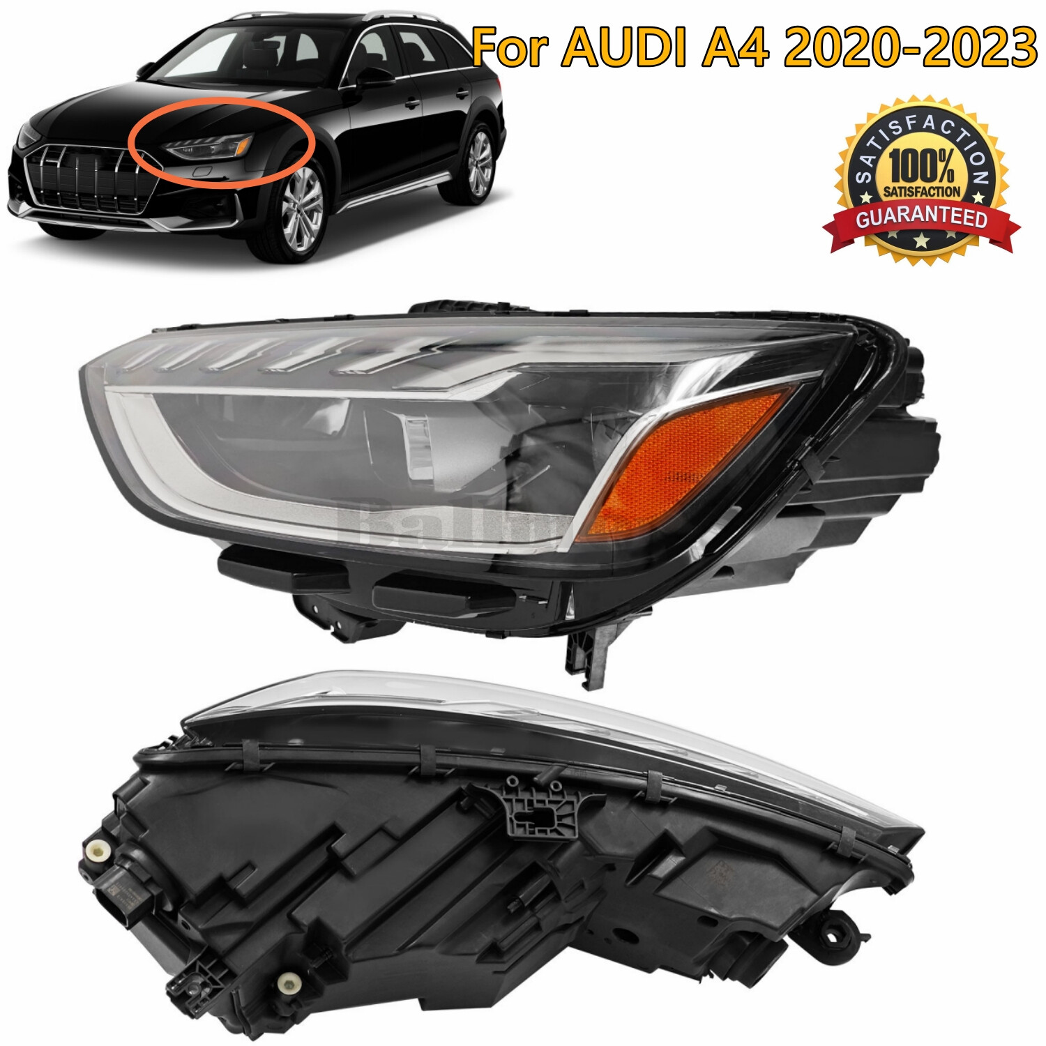 2020-2023 Audi A4 S4 Left Driver Side Headlight Assembly 8W0941033F
