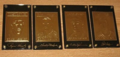 4 Different Golden Legends of Baseball 22kt Gold Cards