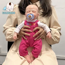  Full Silicone Baby Girl Doll 18.5 in Realistic Reborn Baby Dolls Silicone Toys